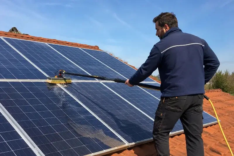 Nettoyage et entretien de panneaux solaires à Camplong
